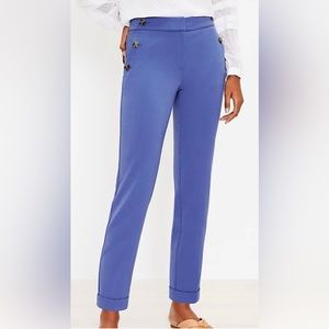 NWT Loft Slim Sailor Pants, Color is Ultramarine (blue), Size 18.